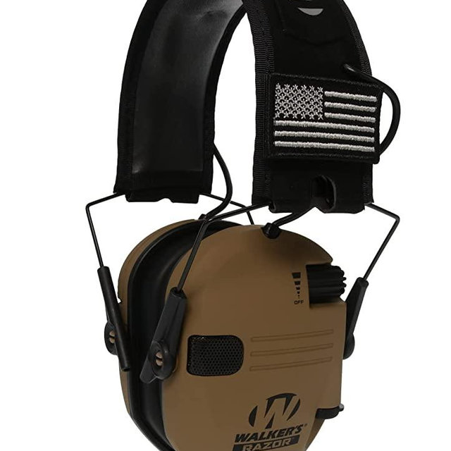 Walker's Razor Slim Ultra Low Profile Compact Design Adjustable Range Shooting Hunting Hearing Protection Electronic Earmuffs