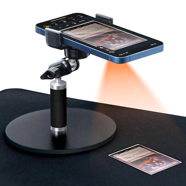 MTG Card Scanner Holder, Card Slinger with Phone Holder and Scanning Pad, Trading Card Scanner Compatible with MTG Card Sleeves for Quick Scanning and Price Verification, Only Available for ManaBox