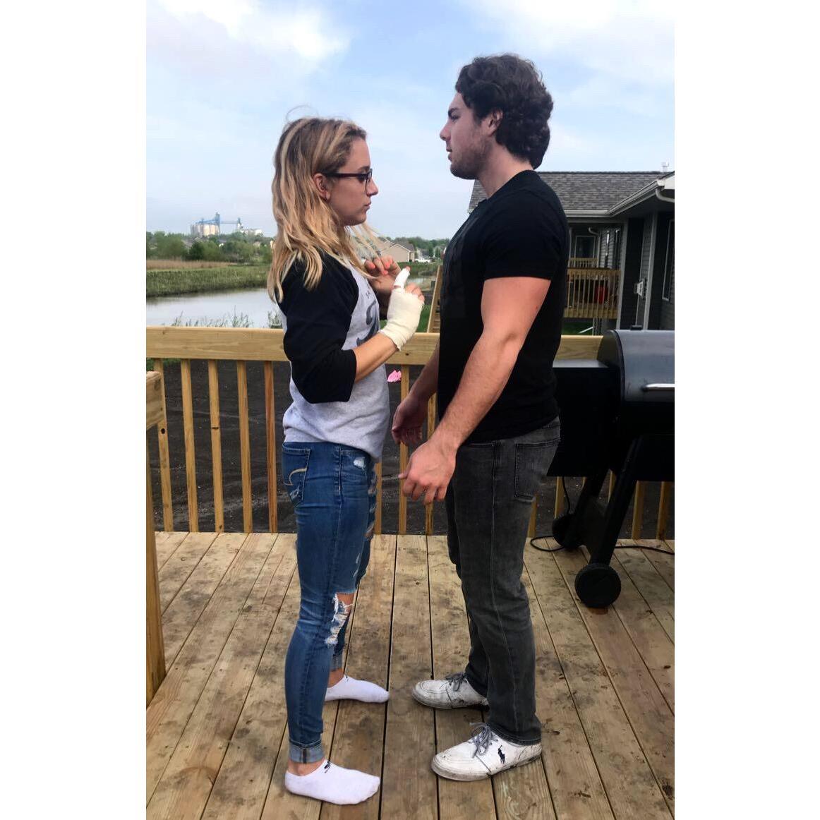 Shortly after Dylan's emergency ankle surgery was Sydney's emergency hand surgery! 2018 was rough.