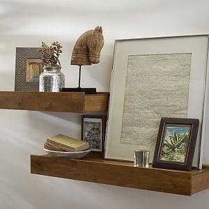 Rustic Wood Shelf, 2', Vintage Spruce stain