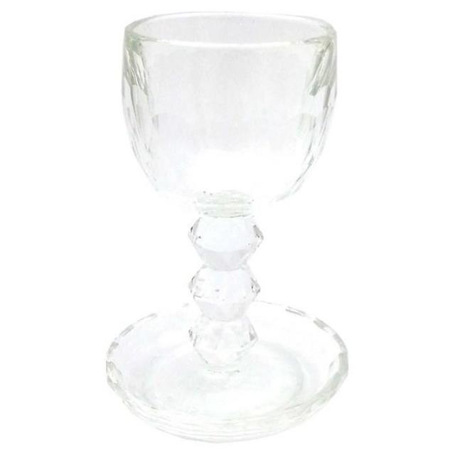 Kiddush Cup with three Orbs Stern and Saucer