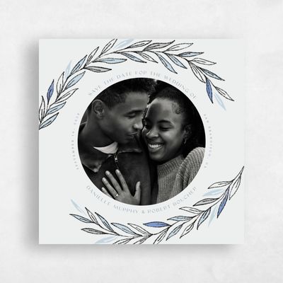 Baby Blue Wedding Save the Date - Bruges Photo