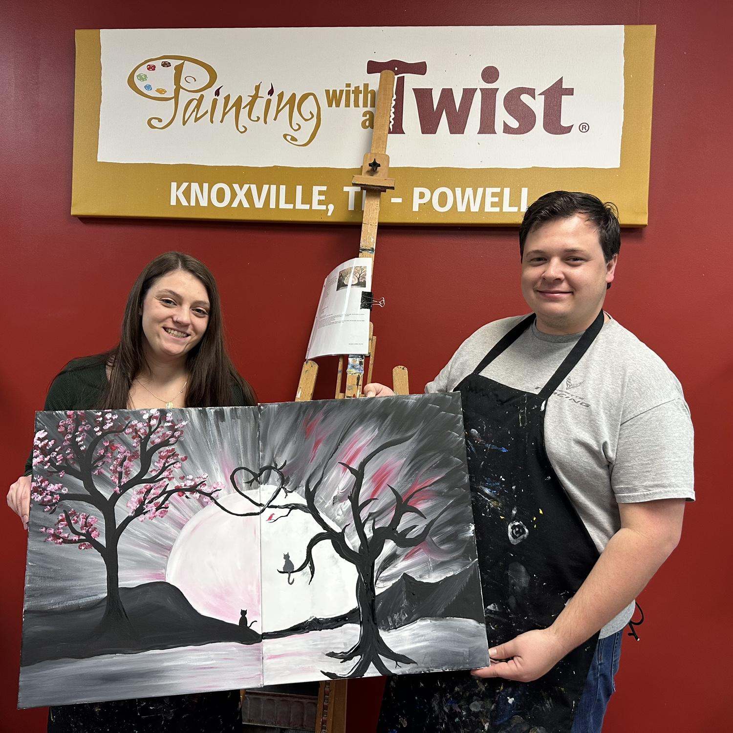 Paint and sip for Valentine’s Day