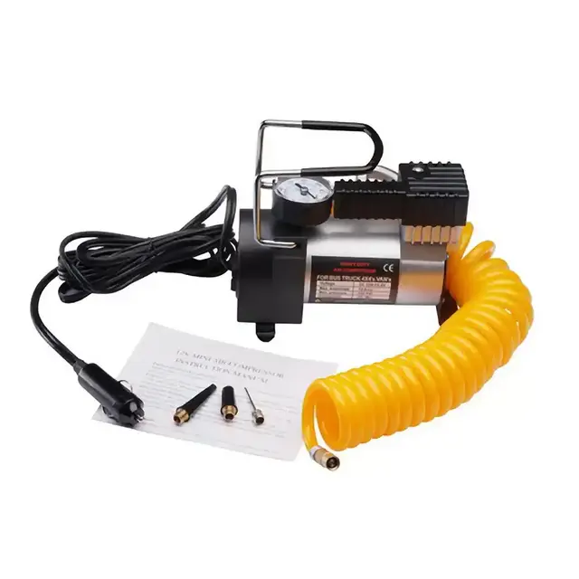 Heavy-Duty Electric Tire Air Pump with Gauge