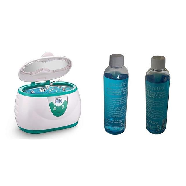 Ultrasonic Cleaner, UKOKE 3800S Professional Ultrasonic Jewelry Cleaner with Timer & iSonic - CSGJ01x2 CSGJ01-8OZx2 Ultrasonic Jewelry/Eye Wear Cleaning Solution Concentrate (Pack of 2)