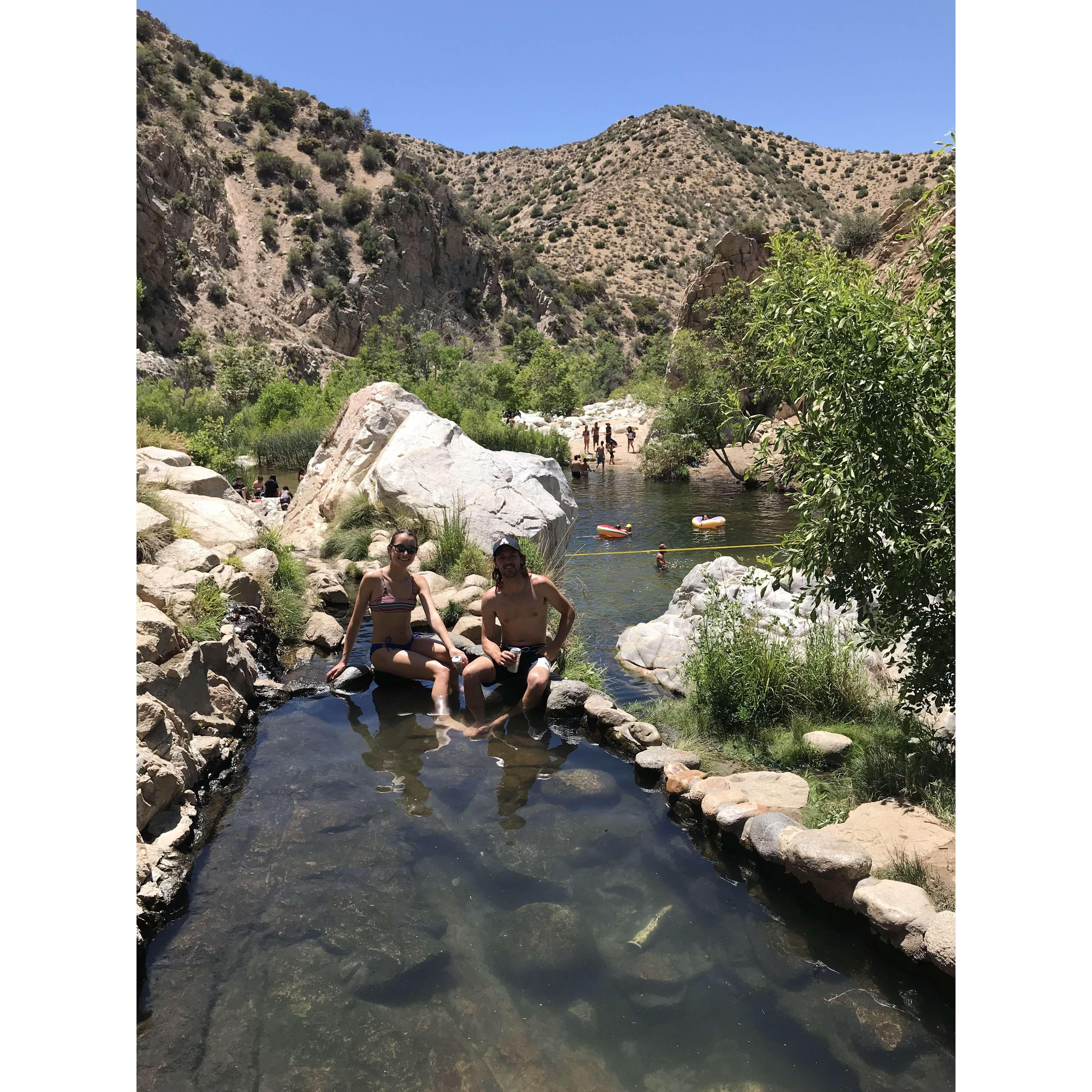 Natural hot springs in the CA desert!