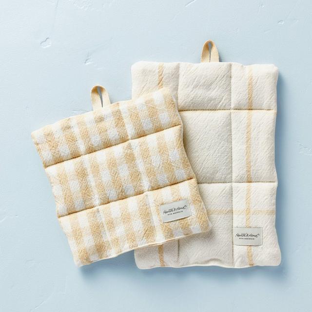 Microstripe Terry Cotton Hand Towel Taupe - Hearth & Hand with Magnolia