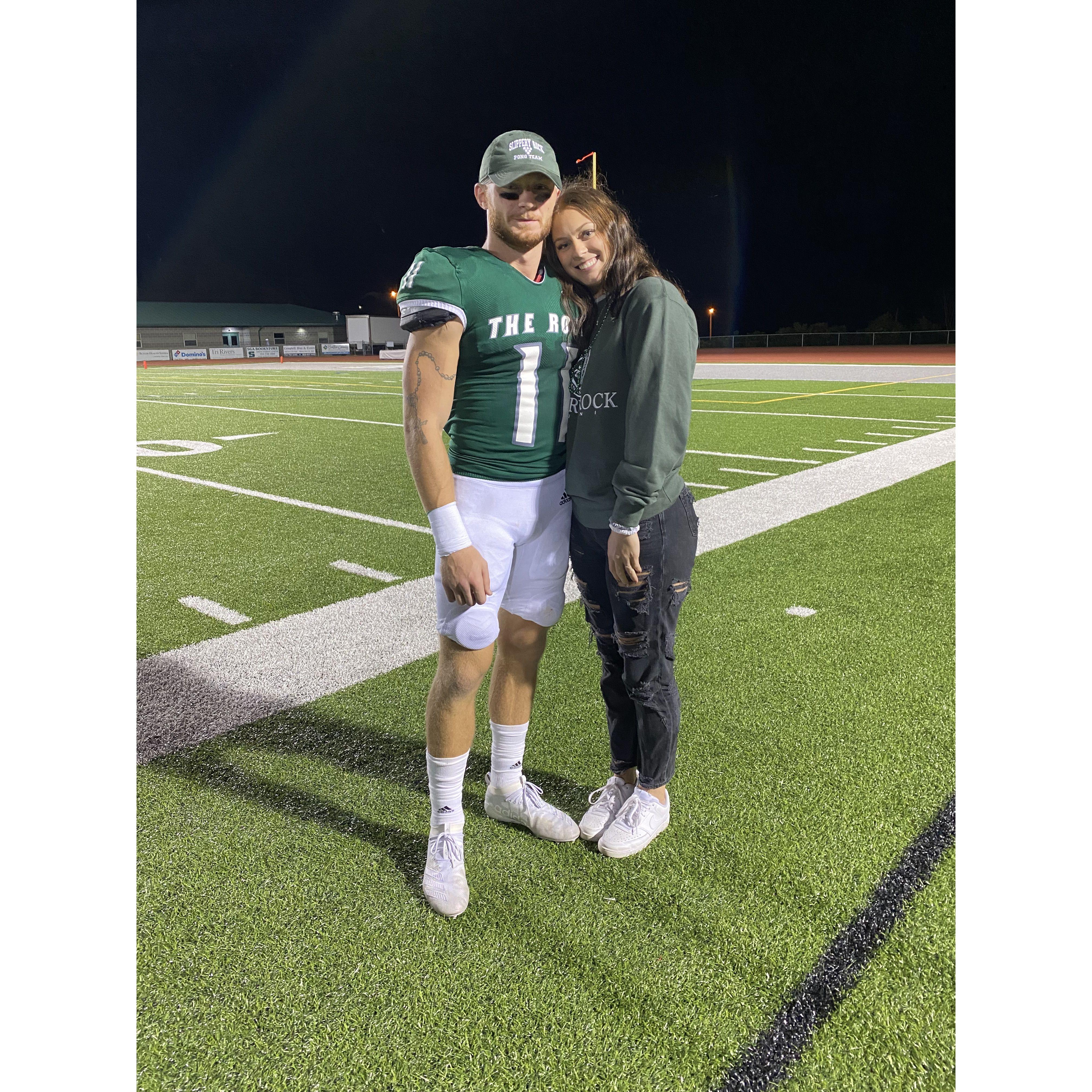 Finished off Henry's football career at SRU.