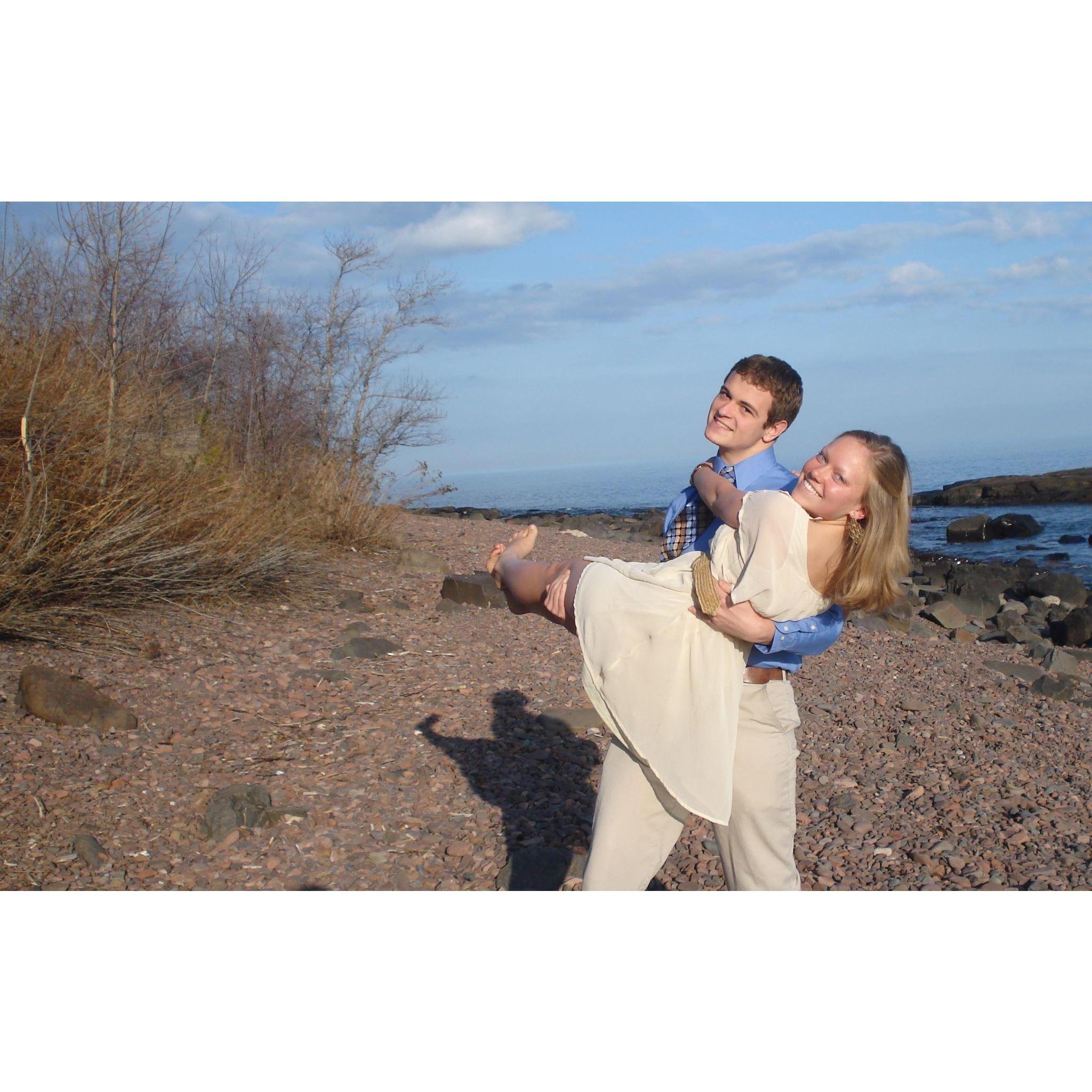 Our first trip to the North Shore of Lake Superior with friends from college in March of 2012