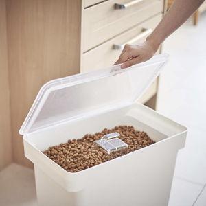 Yamazaki Home 6.6 Gallon Rolling Airtight Pet Food Storage Container