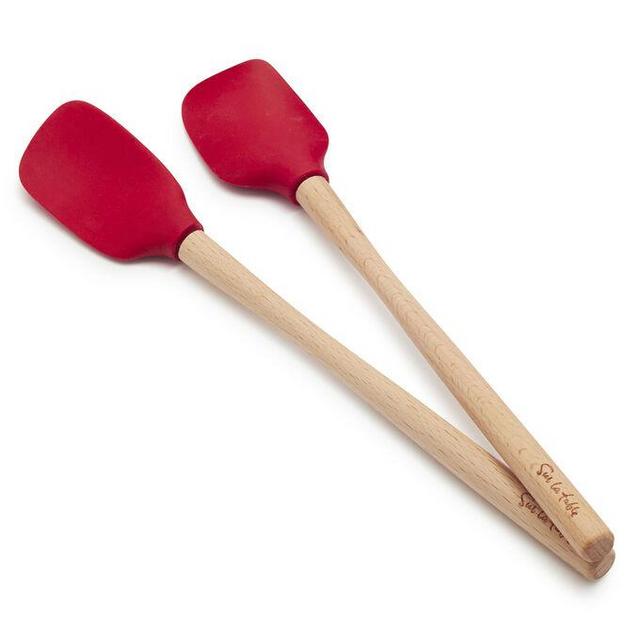 Sur La Table Flex-Core Mini Spatula and Spatula Spoon, Set of 2 in Charcoal