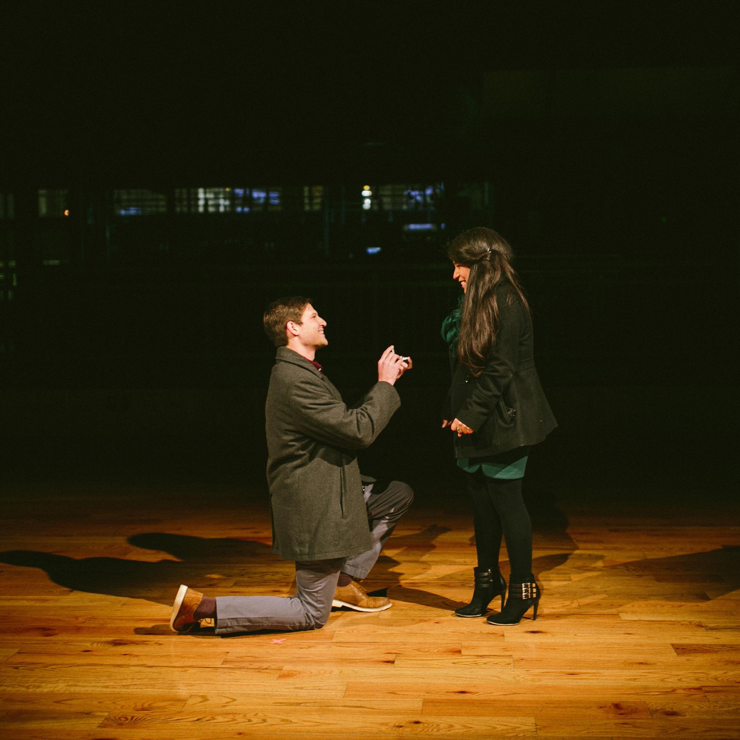 The moment he proposed!