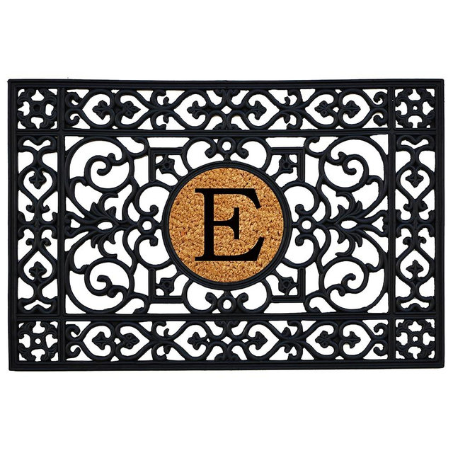 Calloway Mills 160012436E Rubber Monogram Insert Doormat, 2' x 3' (Letter E)