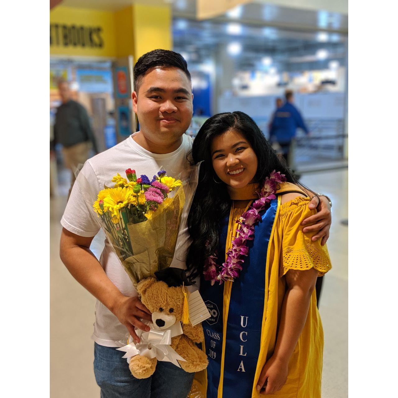 Jackie's graduation on June 14, 2019. Terrence & Jackie started "talking-talking" that day and that is why June 14 is their dating anniversary. (: