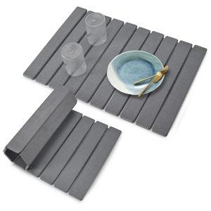 Large Stone (Abstract - Grey) Dish Drying Mat for Kitchen Counter, 24"×16", Collapsible Quick Dry Dish Drying Mat, Ultra Absorbent Diatomaceous Earth Mats for Dishes Bottles Cups, Match Any Countertop - Grey
