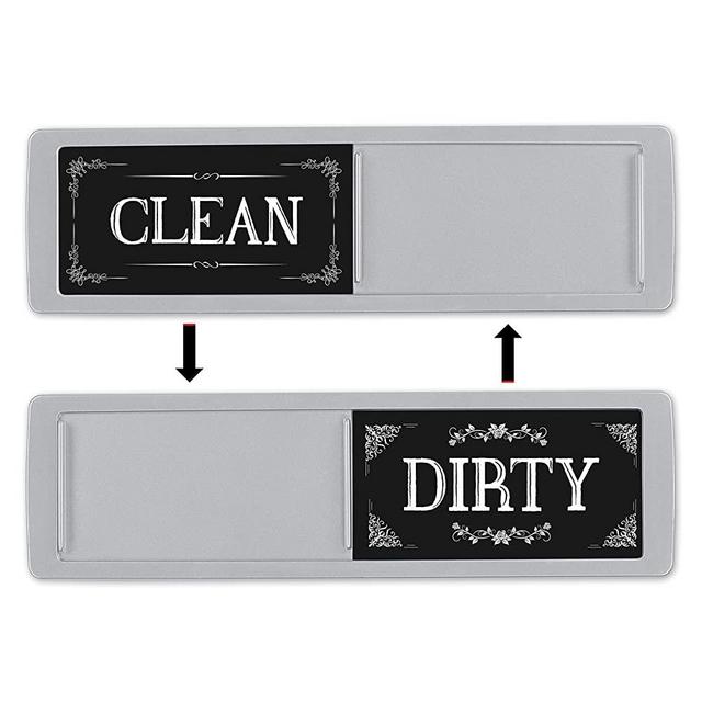 ENVIX Dishwasher Magnet with a Clean and Dirty Slider for Better Kitchen Organization; Chic, Strong, Water Resistant, with a Non-Scratch Surface and Self-Adhesive Stickers; Western