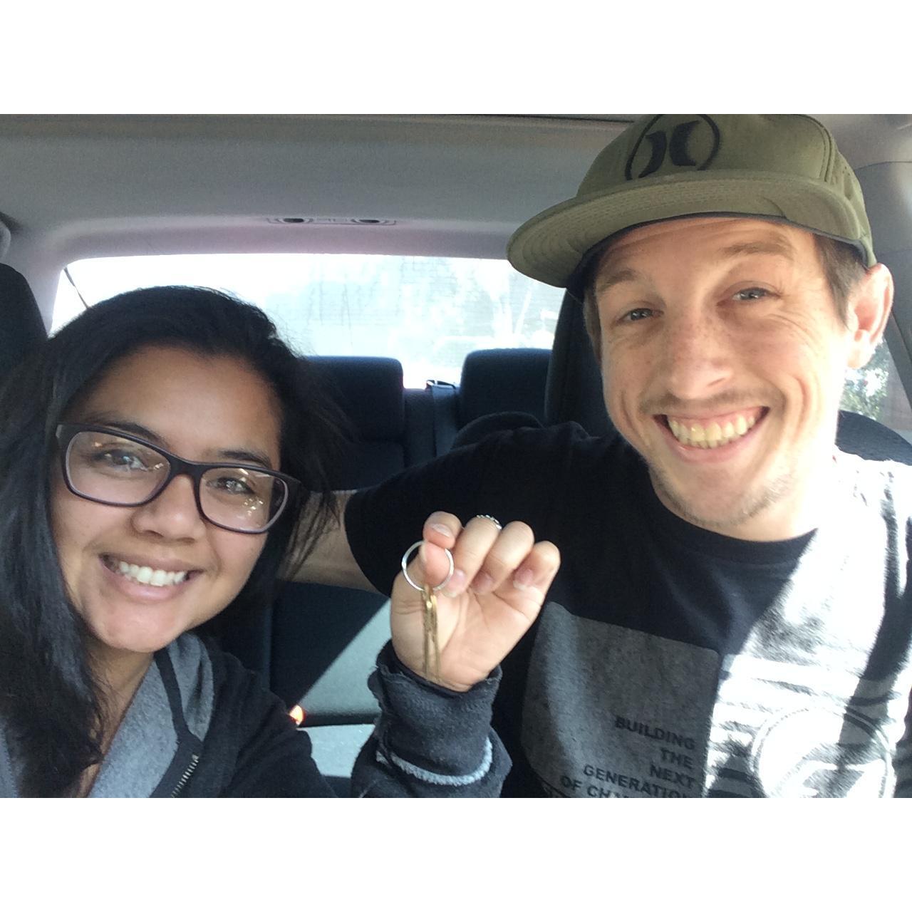 Their first home together!