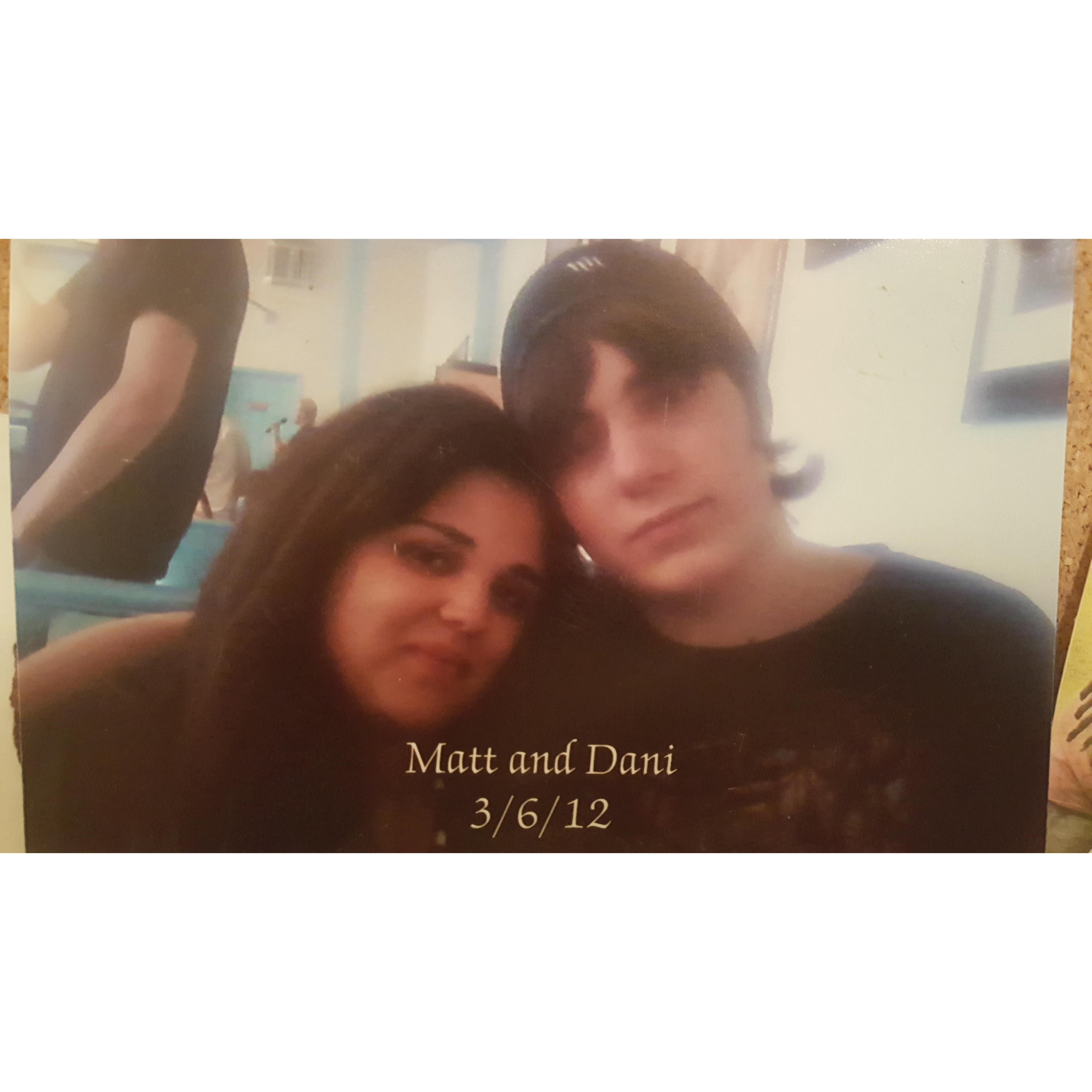 Our first picture as a couple