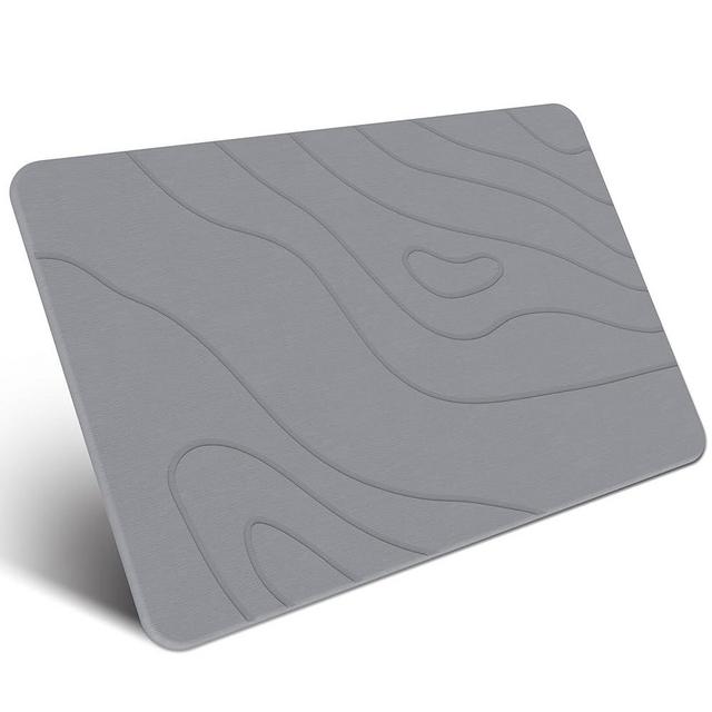 ENESNES Stone Bath Mat, Diatomaceous Earth Bath Mat, Non-Slip Quick Drying Bath Stone Mat for Bathroom Floor Mat, Kitchen, Natural,Easy to Clean