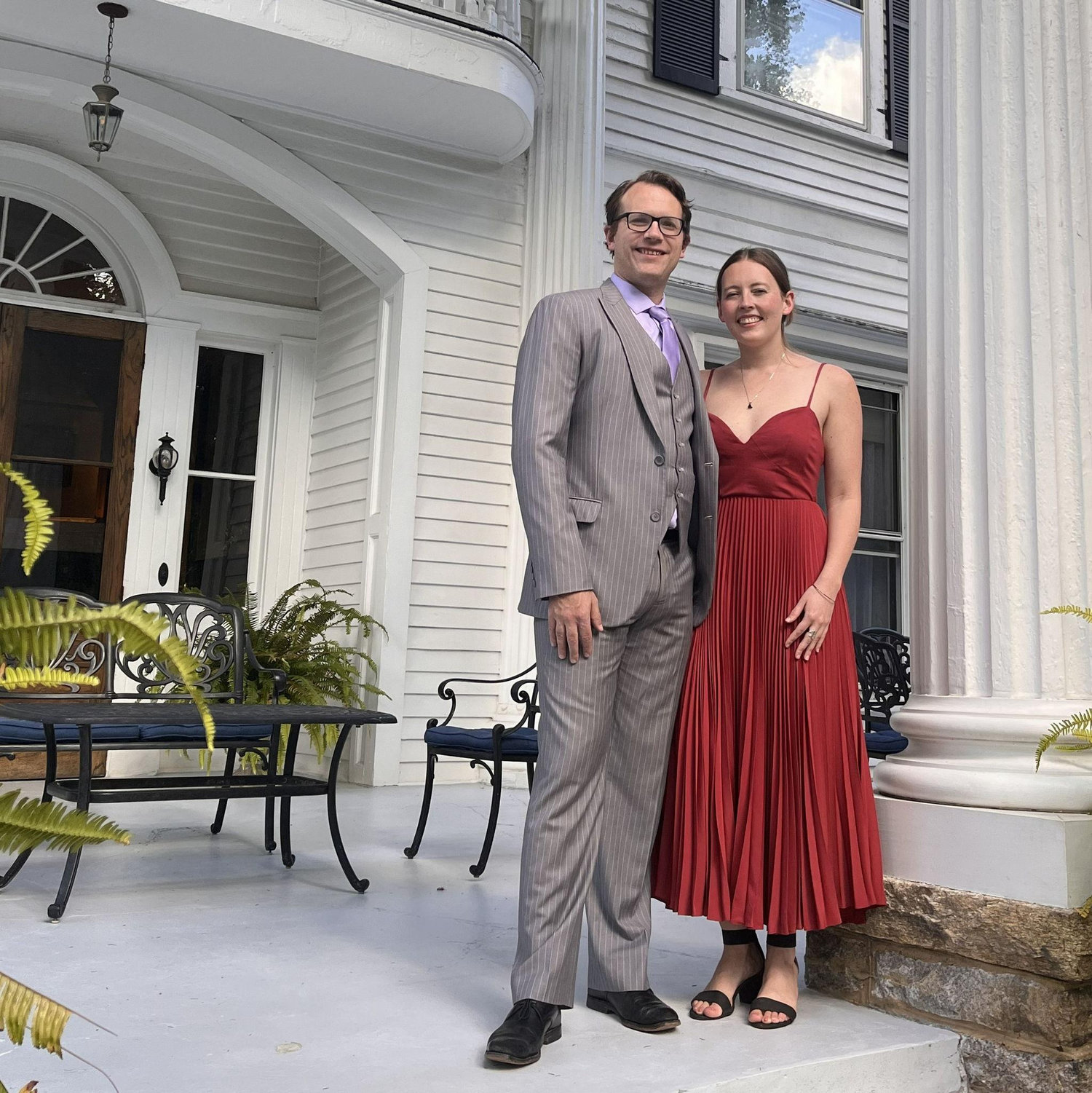Glamour shot! Us at a beloved friend's wedding in Asheville, NC.