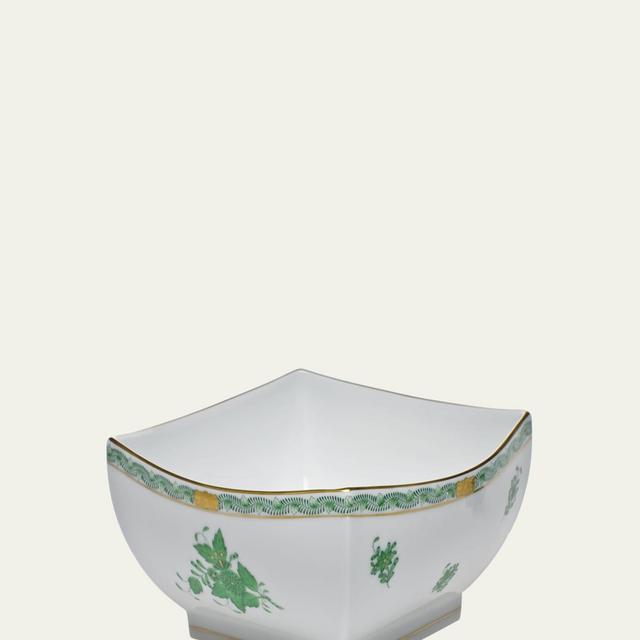 Herend Chinese Bouquet Green Large Square Bowl