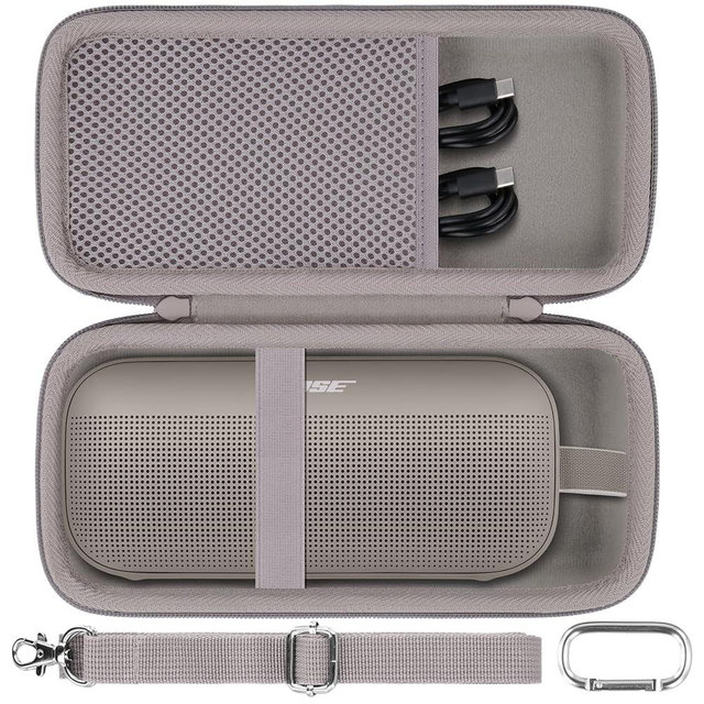 co2CREA Hard Travel Case Replacement for Bose New SoundLink Flex 2nd Gen/Bose SoundLink Flex Bluetooth Portable Speaker (Sandstone Case)
