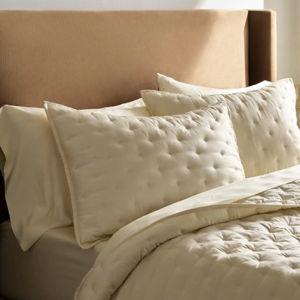 Organic Bamboo Viscose Quilt Set in Ivory