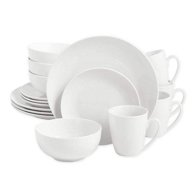 SALT™ Round Coupe 16-Piece Dinnerware Set in White