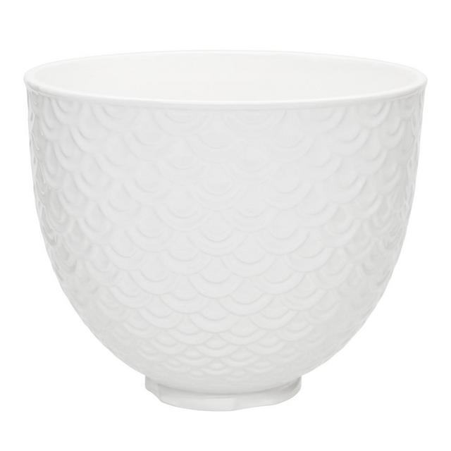 KitchenAid 5-Qt White Mermaid Lace Ceramic Bowl