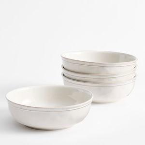Cambria Stoneware Pasta Bowls, Set of 4 - Stone