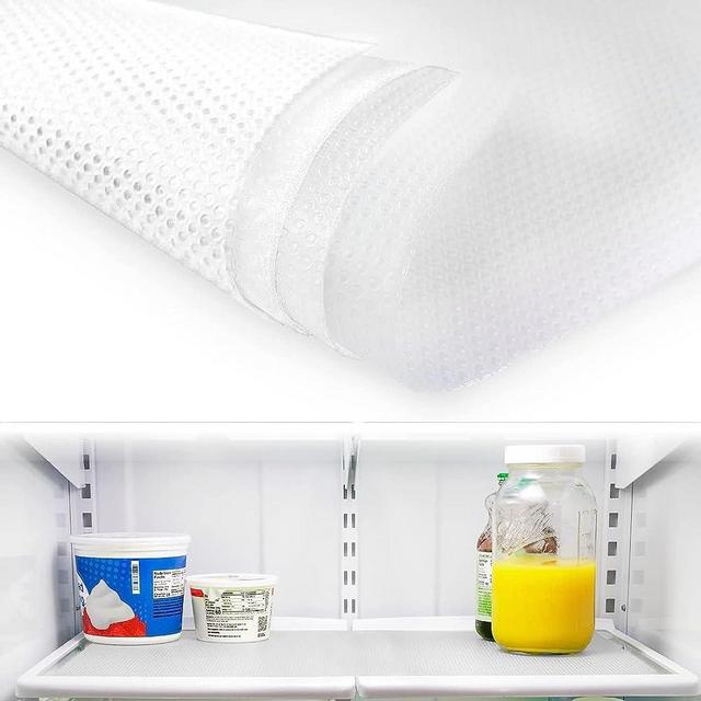 Refrigerator Liners for Shelves by Linda’s Essentials (12 Pack) - Refrigerator Shelf Liners for Glass Shelves Protects Against Spills - Multi-Use Shelf, Drawer and Fridge Liners - BPA Free