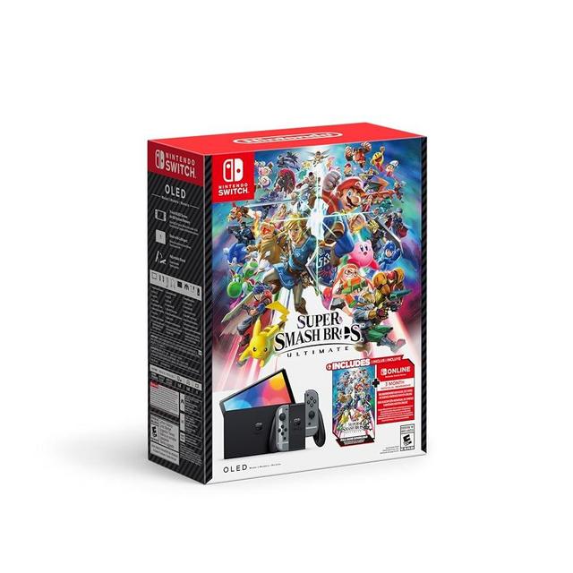 Nintendo Switch™ - OLED Model: Super Smash Bros.™ Ultimate Bundle (Full Game Download + 3 Mo. Nintendo Switch Online Membership Included)