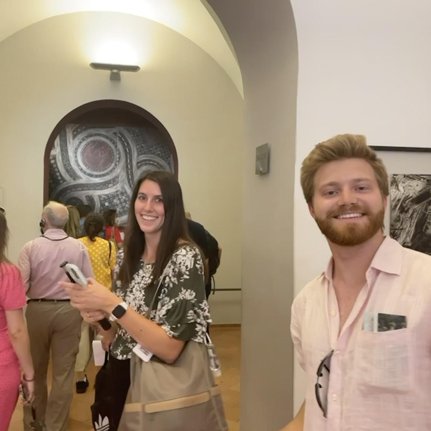 May 2022: Clinton and Riley became friends on the young alumni Essential Europe trip through A&M. This is one of their first pics together, exploring the Sistine Chapel in Italy!