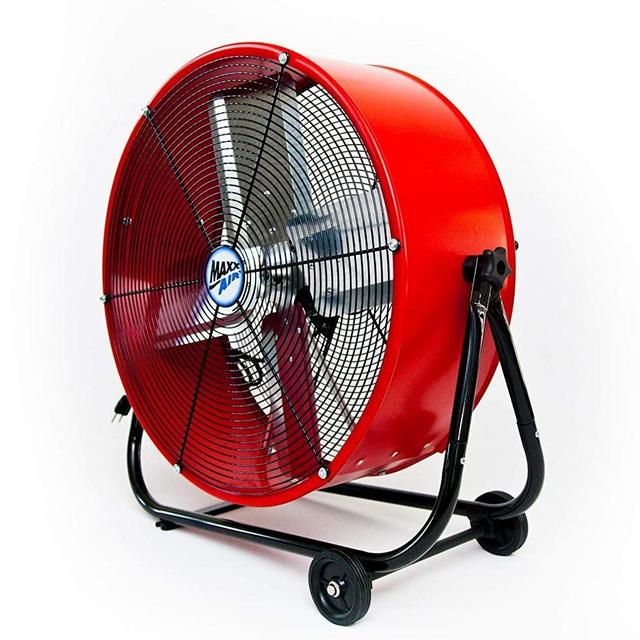 Maxx Air | Industrial Grade Air Circulator for Garage, Shop, Patio, Barn Use | 24-Inch High Velocity Drum Fan, Two-Speed