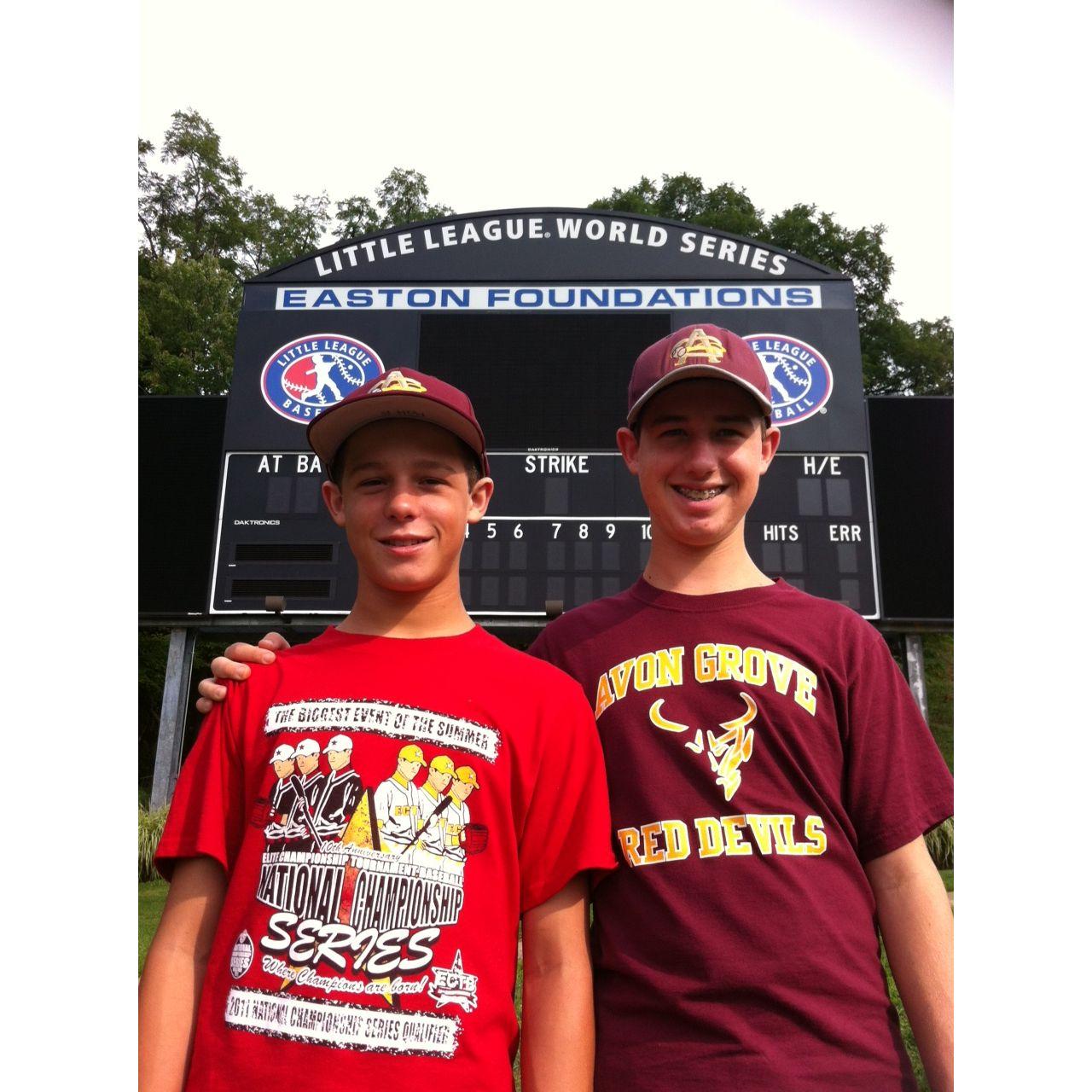 Zack and his brother Matt in middle school.