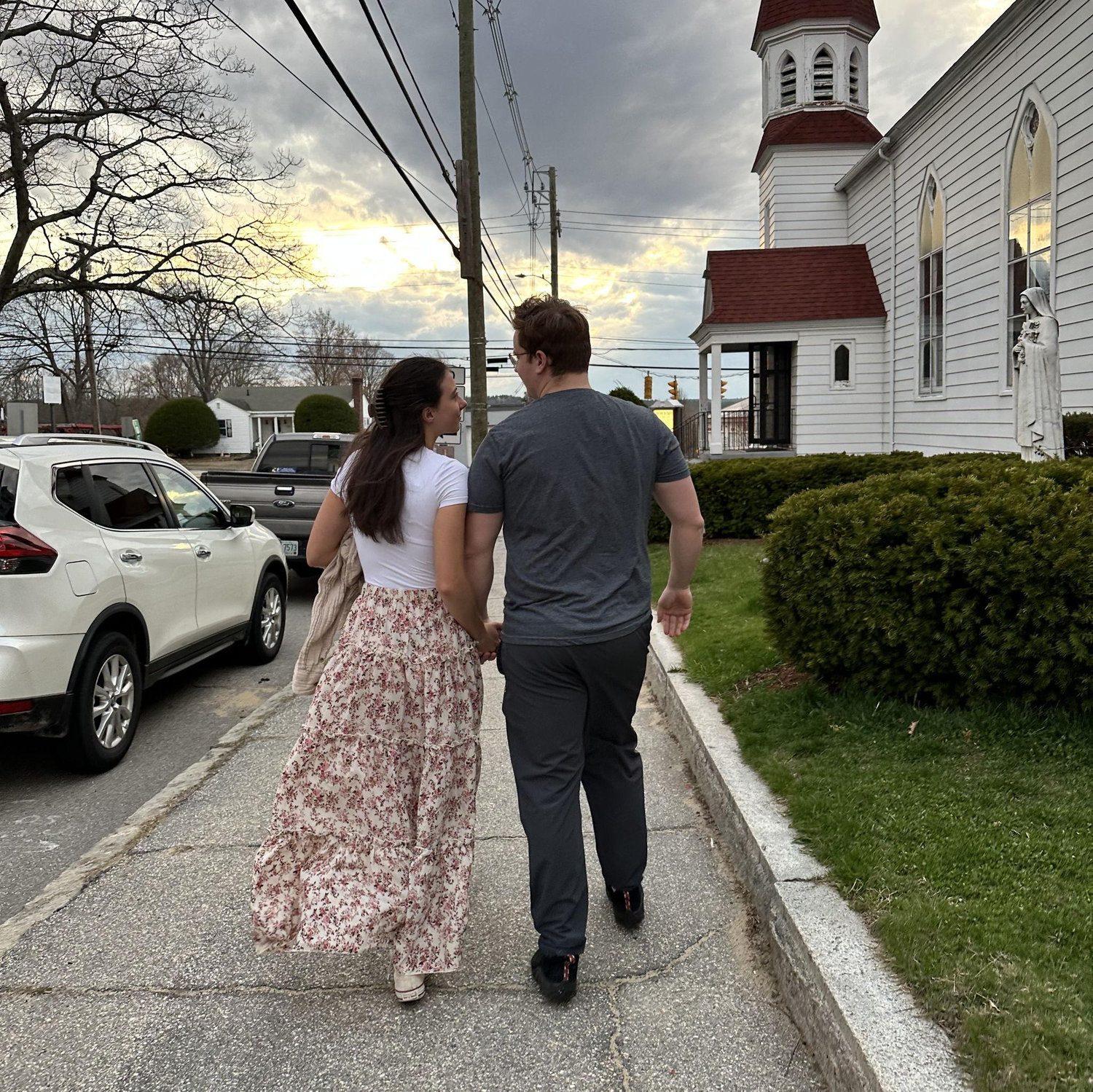 Going to church in Pembroke NH (Megan's Home Parish)