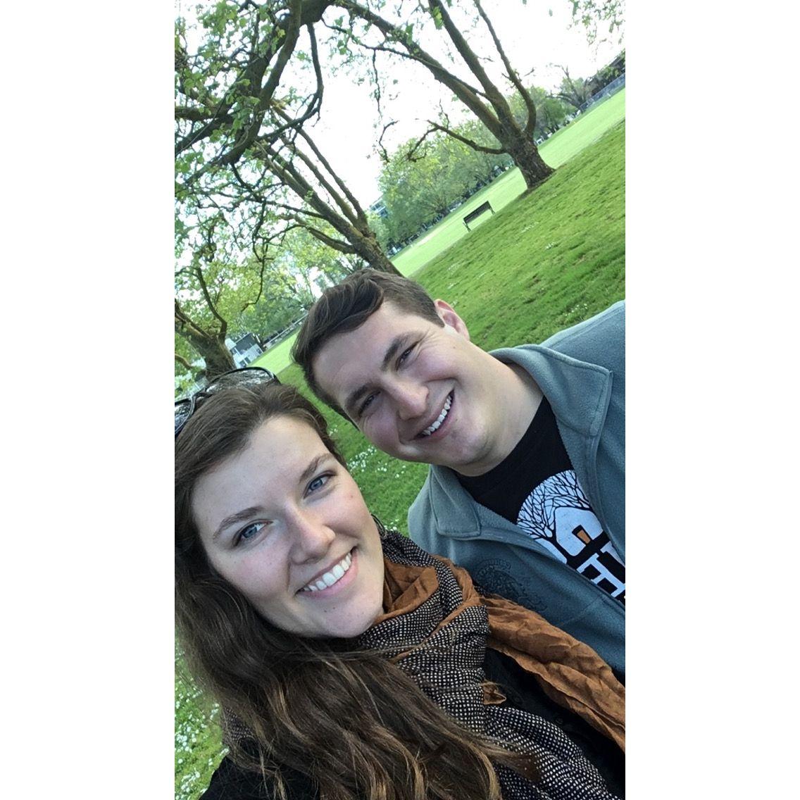 First day of our month long trip to New Zealand after being long distance for a year and a half!