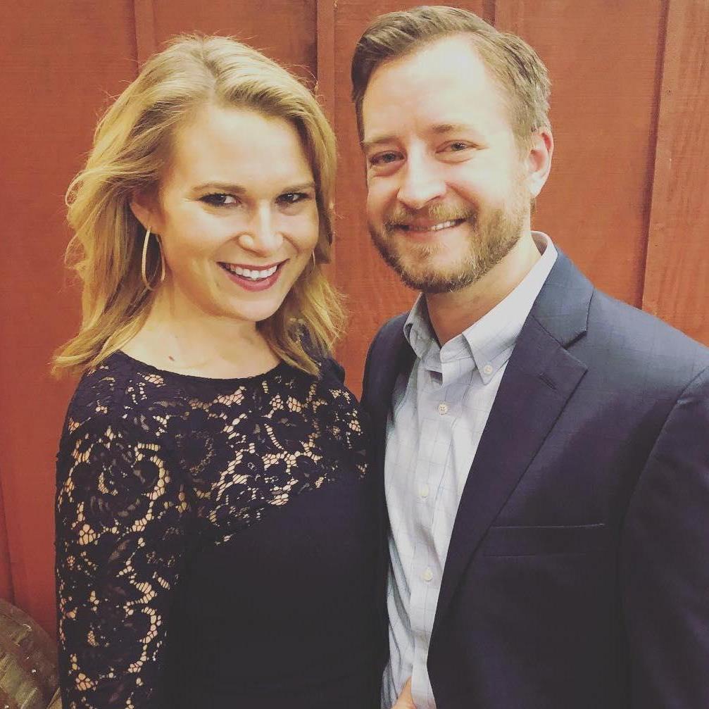 At the reception after Hayley's sister Caroline's wedding in November of 2018.