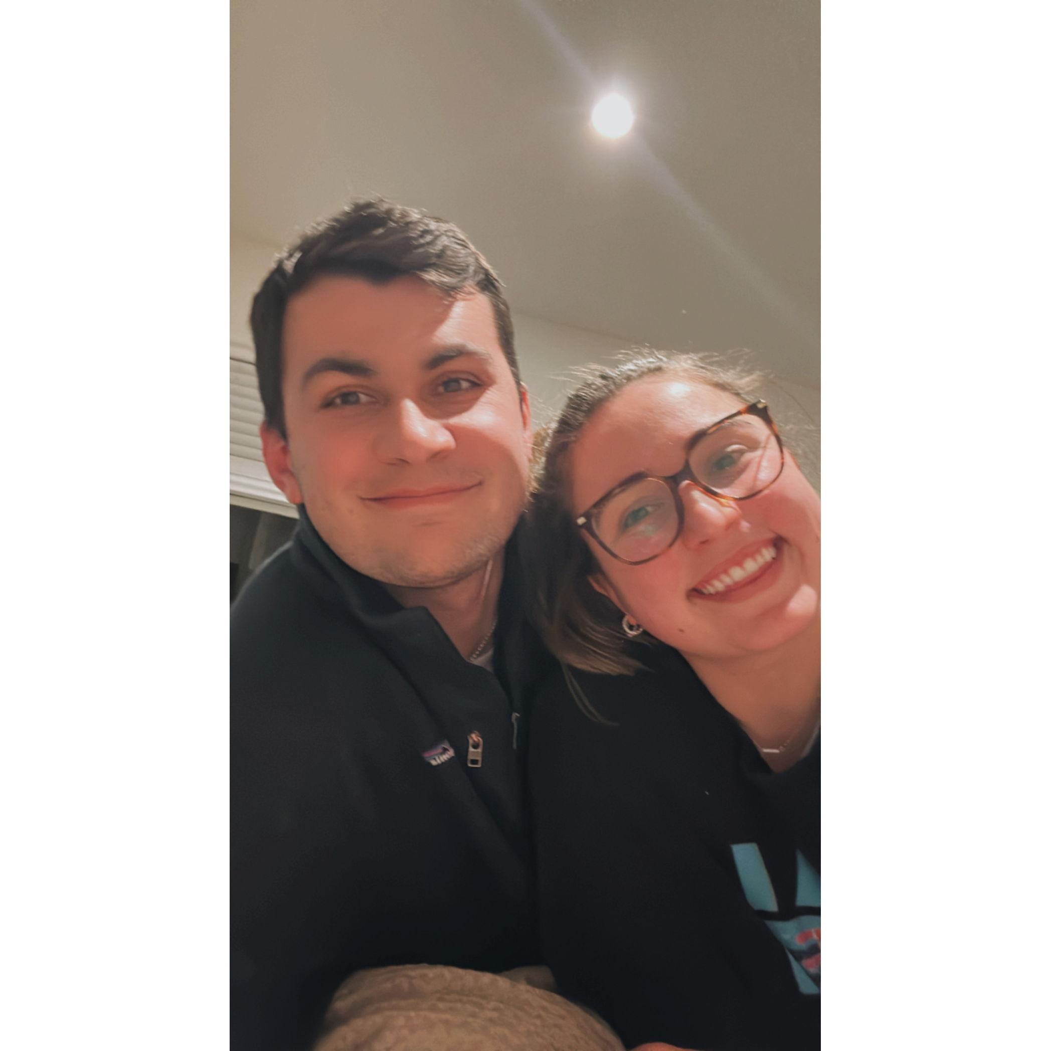 our first night in our new home, with stephen of course