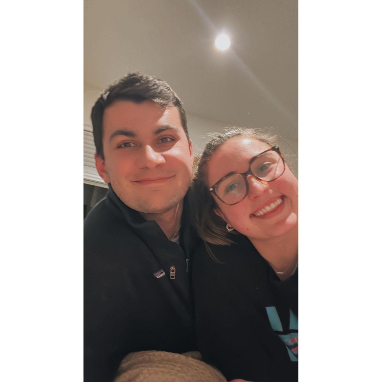 our first night in our new home, with stephen of course