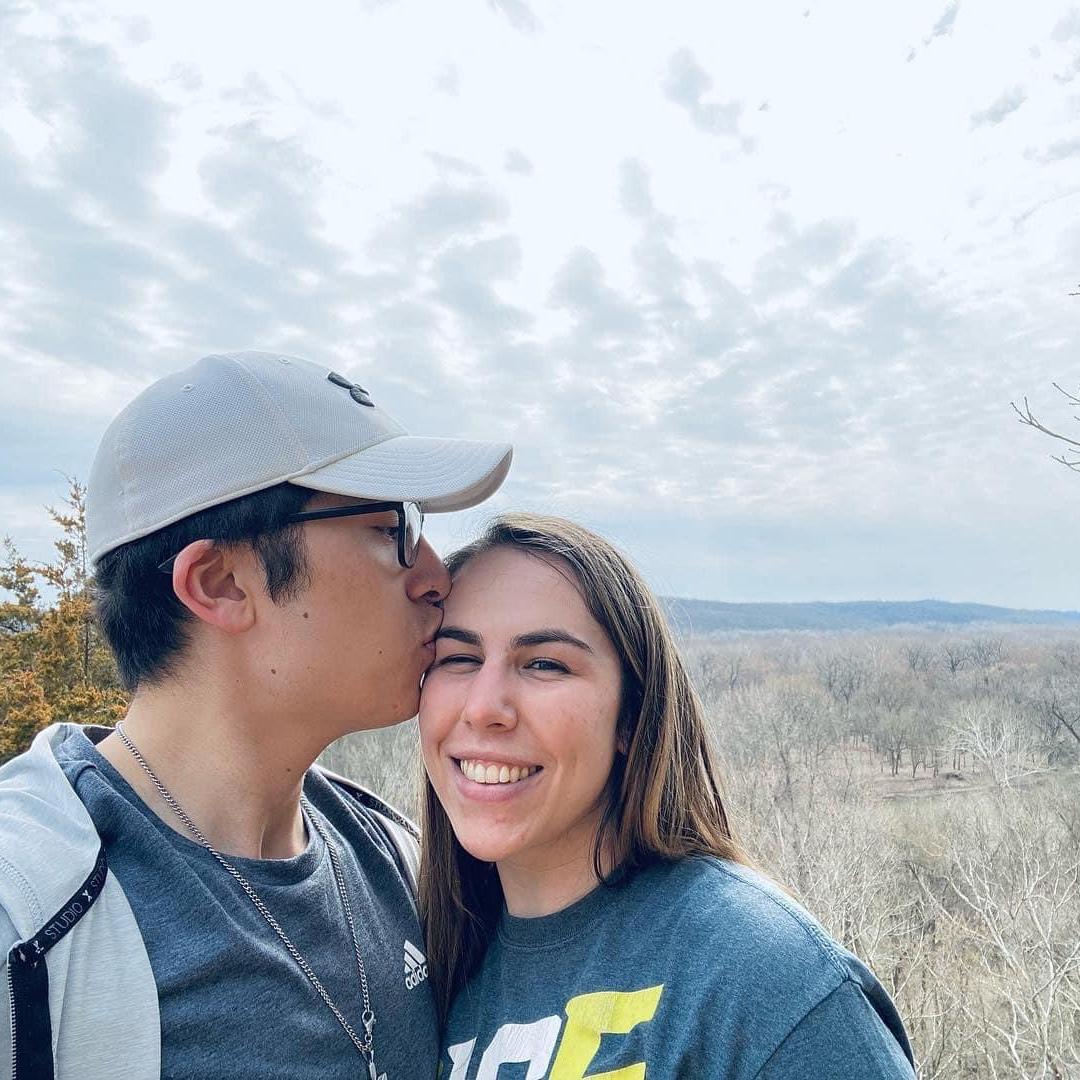 Emily and Chase's first hike together at Castlewood Park.