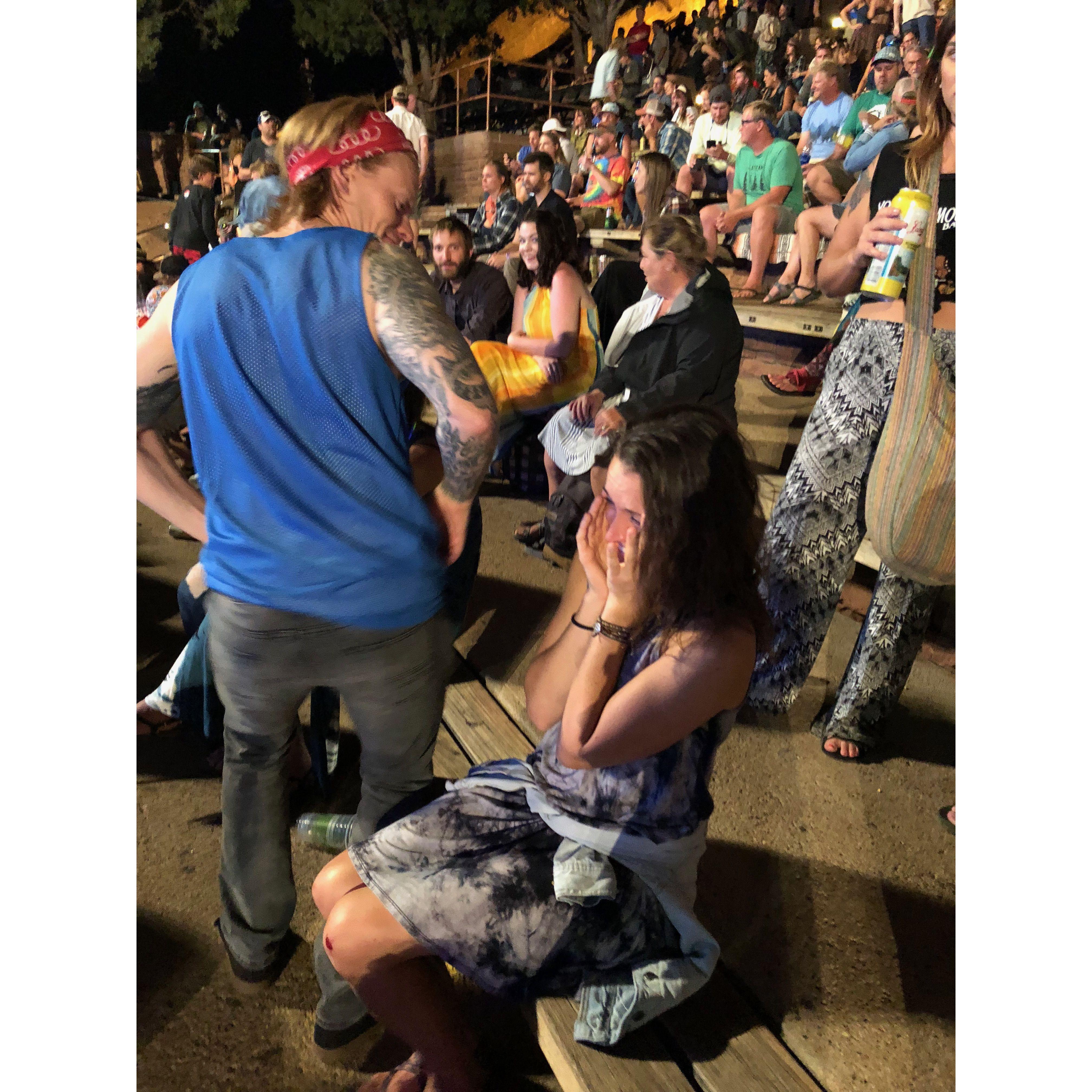 Pat humiliating Allie at Red Rocks Amphitheater