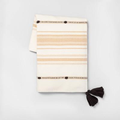 Stripe with Poms Throw Blanket - Hearth & Hand™ with Magnolia