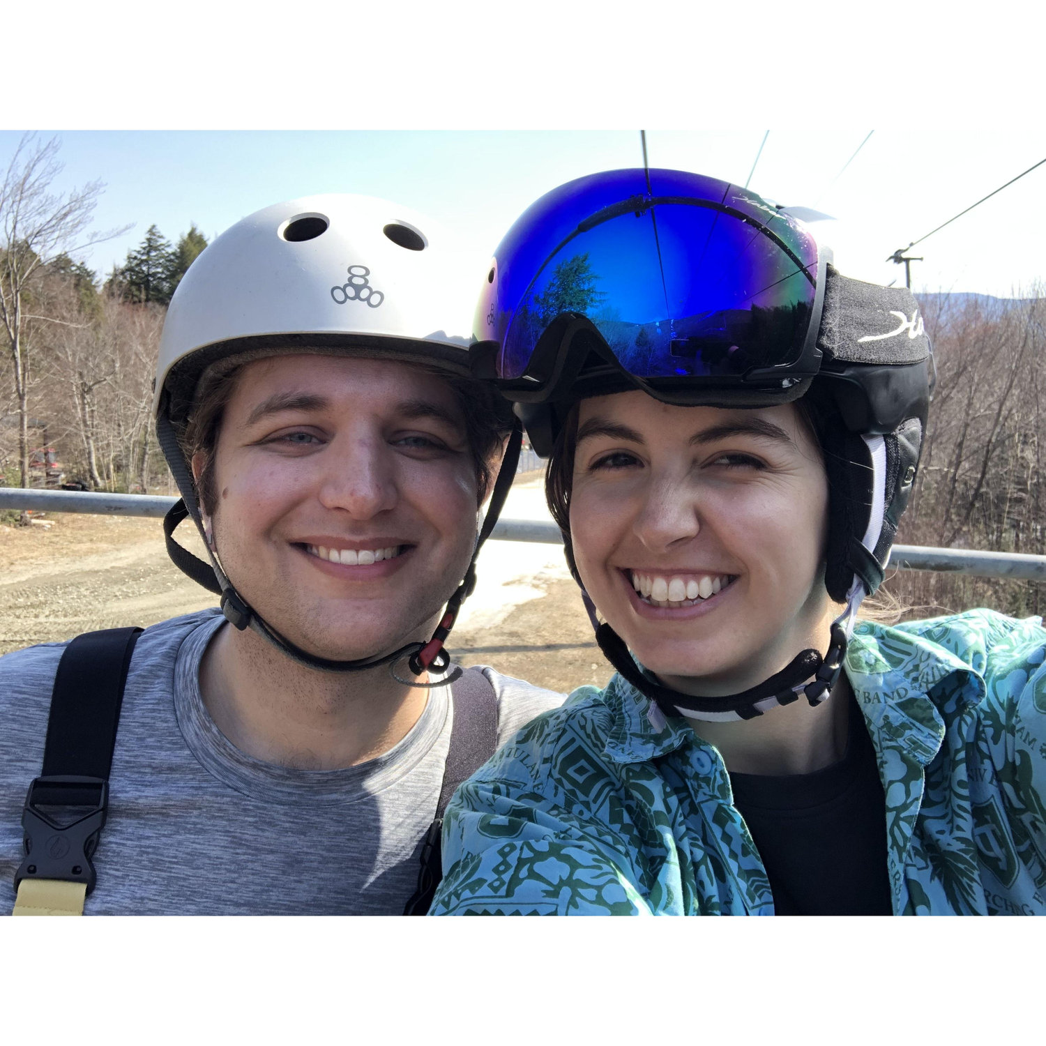 4/15/2023 - Chris learned to love spring skiing, like this 70 degree day at Sugarbush, VT.