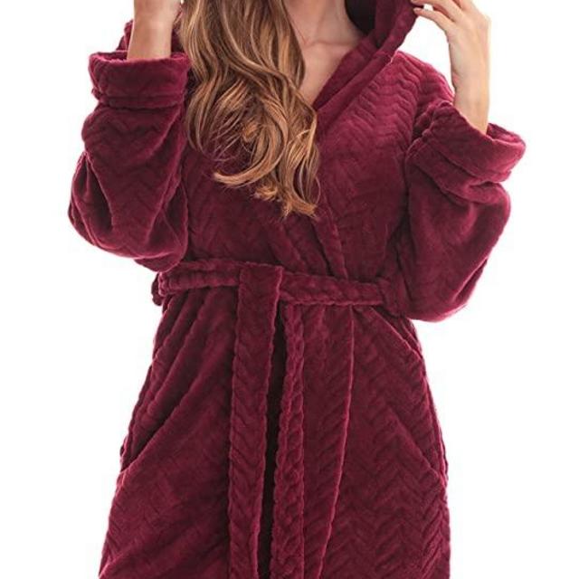 Just Love Kimono Robe Velour Chevron Texture Bath Robes for Women