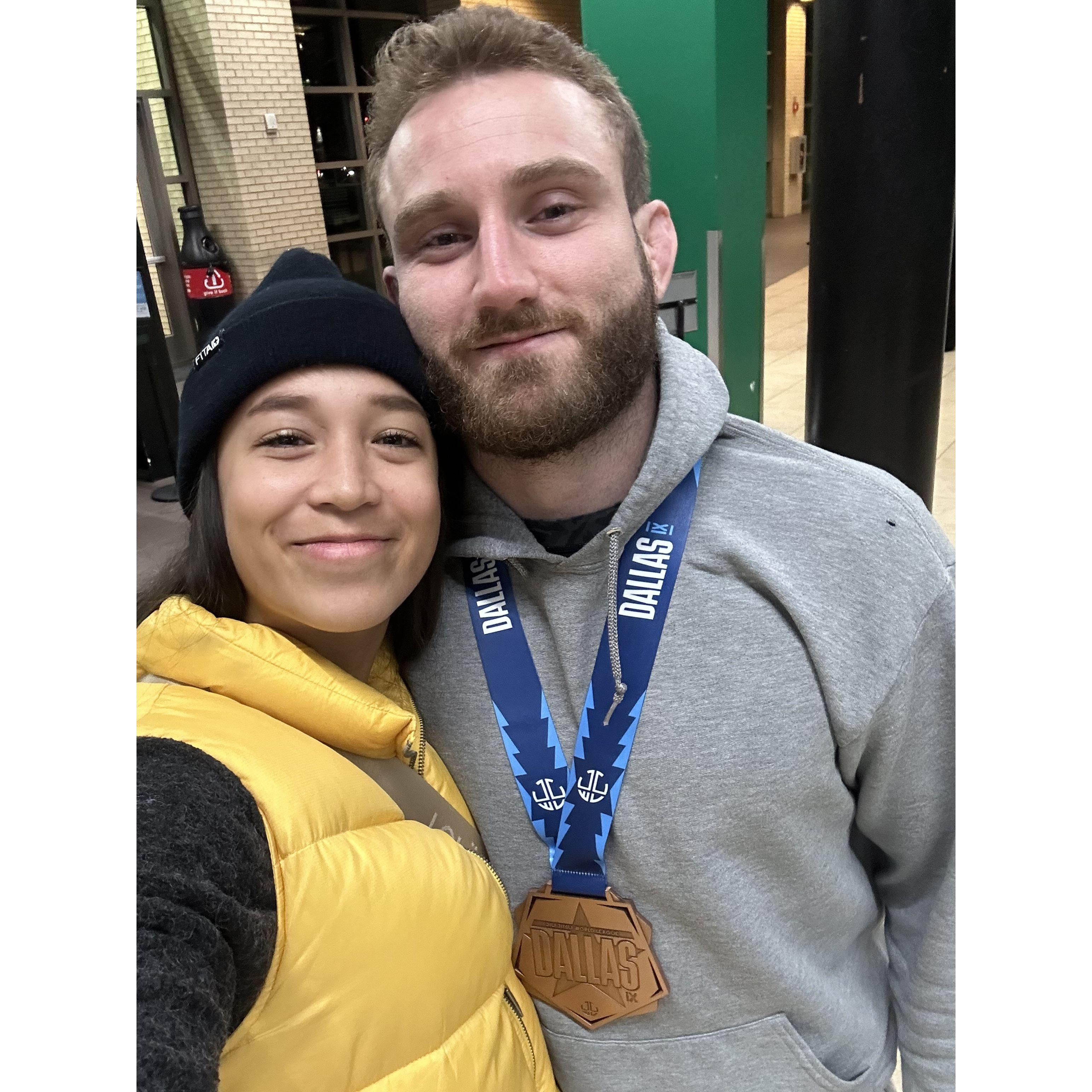 February 17th, 2024 - Wil's first Jiu Jitsu Competition in Dallas! Bronze!