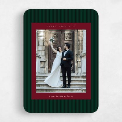 Green Rounded Holiday Card - Harrison