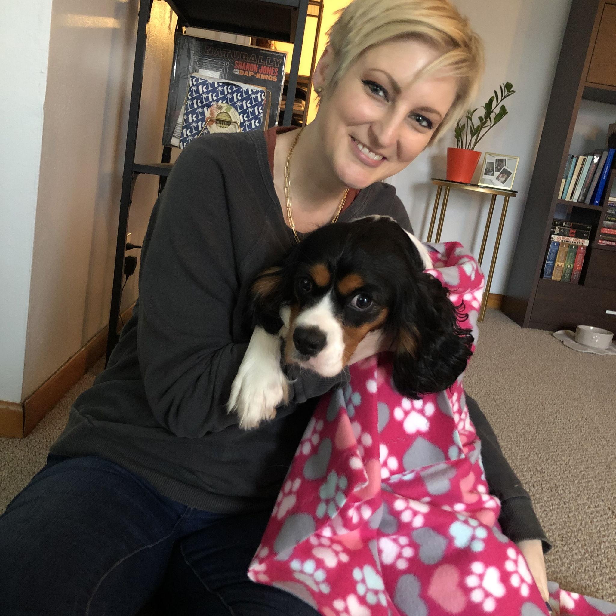 We adopted Stevie November 2020...she was a very scared and broken dog. But we loved her immediately!