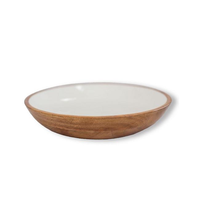 Jeanne Fitz Wood Plus Collection Mango Wood Serving Bowl, Large