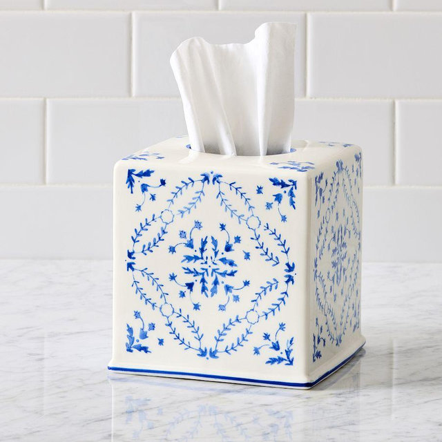 Mark D. Sikes Clementine Bathroom Accessories Tissue Box, Multi